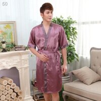 ✿ Áo ngủ nam ngắn tay lụa mỏng mùa hè cho cùng với choàng tắm cỡ lớn mô phỏng kimono của giới TracksuitO ✿