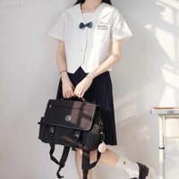 > Áo sơ mi đồng phục Geminijk cơ bản phù hợp với tất cả các bộ đồ thủy thủ Nhật màu trắng không có đế Kanto cổ ngắ