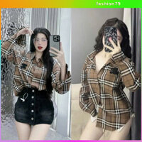 🔥 Áo sơ mi nữ kẻ caro form rộng phong cách Hàn Quốc – Thời thượng, cá tính, dễ phối đồ 🔥