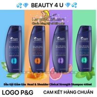 - ÁP MÃ GIẢM -2 CHAI-Dầu Gội Ngăn Ngừa Gàu Head & Shoulders Mỹ Clinical Strength 400ml( CAM)