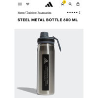 ( Auth + Ảnh thật ) Bình Giữ Nhiệt ADIDAS Màu Inox phối chữ rất đẹp 600ml của Mỹ.