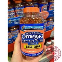 [ Auth - date xa] Viên Uống Dầu Cá hồi Omega 3 Pure Alaska Nhật bản hộp 450 viên