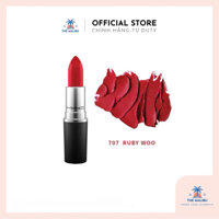 [ AUTH ] Son M@c Powder Kiss,thỏi son lì M@c với độ bám màu tốt, lên màu chuẩn, chất lì mịn như nhung, đủ các màu hot