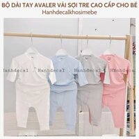 [ Avaler Chính Hãng] bộ sơ sinh dài tay AVALER vải sợi tre cao cấp cài lệch siêu mềm mại cho bé