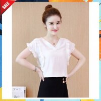 ⚡ Bấm Là Sale ⚡ ÁO SƠ MI CỔ TIM PHỐI BÈO (M, L) - NH370flashsale006