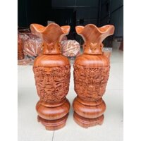 [ BÁN CHẠY ]CẶP LỤC BÌNH GỖ HƯƠNG CẶP LỘC BÌNH GỖ HƯƠNG CAO 30CM
