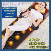 [ BÁN CHẠY] Đệm Massage Toàn Thân, Nệm Mat Xa Rowanto Tại Nhà, Ghế Massage Phục Hồi Giảm Đau Nhức Hỗ Trợ Tuần Hoàn Máu