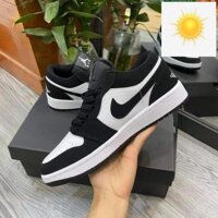 [ Bán chạy] 🕡 Giày Sneaker Nam Nữ Ulzzang Giá Rẻ,Giày Nike Air Jordan Panda Cổ Thấp Bản Da Nỉ Đi Học Đi Chơi  . 🏂🏻