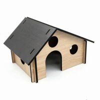 [ BÁN CHẠY NHẤT ] Nhà trú ẩn , chuồng cho chuột Hamster H13 hình ngôi nhà bằng gỗ , cứng cáp dễ dàng vệ sinh