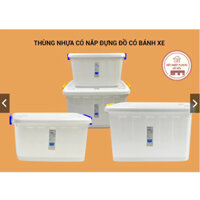 ( bán chạy ) thùng nhựa 30L/55L có bánh xe lắp đậy kín , nhựa pp cao cấp chính hãng việt nhật