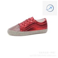 [ Bản Chính] [ulzzang] giày đính đá óng oánh đỏ bóng