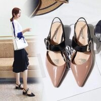 [ Bản Chuẩn] GIÀY CAO GÓT MŨI NHỌN ĐẾ VUÔNG 5CM- G183