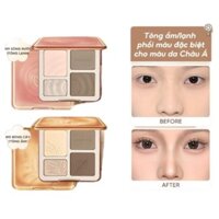 [ BẢN CŨ ]  Bảng Phấn Bắt Sáng Và Tạo Khối 4 ô 2-Trong-1 JudyDoll Highlighter Contour Palette 9g