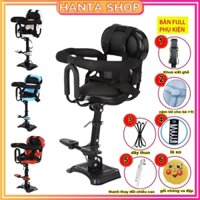 ( BẢN FULL PHỤ KIỆN ) Ghế ngồi xe máy cho bé -  ghế ngồi xe điện em bé có lò xo giảm xóc