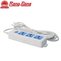 [ BÁN GIÁ GỐC]Ổ cắm kéo dài 2200W - 10A ~250V Rạng Đông, 3 ổ, dây 5m