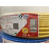 ( BÁN LẺ 50M ) Dây điện Cadivi 4.0 đơn (GIAO MÀU NGẪU NHIÊN)