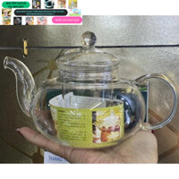[ BÁN LẺ ] Bình lọc trà thuỷ tinh chịu nhiệt cao cấp 600ml