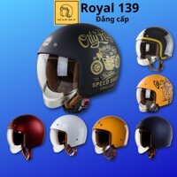 ( Bán lỗ để xin đánh giá ) Mũ bảo hiểm 3/4 đầu Royal M139 kính âm nhiều màu sắc chính hãng,Thế Giới Mũ 87