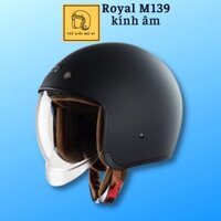 ( Bán lỗ để xin đánh giá ) Mũ bảo hiểm 3/4 Royal M139 màu đen nhám kính âm bảo hành 12 tháng, Thế Giới Mũ 87