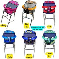 ( Bản nâng cấp INOX ) Ghế ngồi xe tay ga cho bé (có cả dây đai và vòng bảo hiểm an toàn) ghế ga xếp Inox 5 ZEM Gấp Gọn