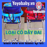 ( Bản nâng cấp SẮT SƠN ) Ghế ngồi xe tay ga cho bé (có cả dây đai và vòng bảo hiểm an toàn) ghế ga xếp sắt sơn tĩnh điện