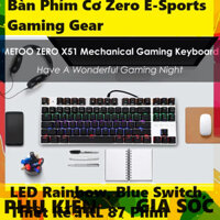 🕐 Bàn Phím Cơ Zero E-Sports Gaming Gear: Đối Tác Tin Cậy Cho Mọi Game Thủ - LED Rainbow, Blue Switch, 87 Phím Cao Cấp (