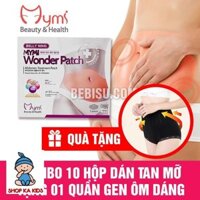 [ Bán sỉ/ lẻ ] Combo 10 hộp 50 miếng tan mỡ bụng Wonder Patch tặng 01 quần gen định hình Manufile Nhật bản.