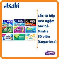 ( Bán sỉ ) Lốc 10 hộp Kẹo ngậm bạc hà Mintia 50 viên (Sugarless)