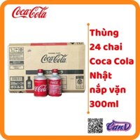 ( Bán sỉ ) Thùng 24 chai Coca Cola Nhật nắp vặn 300ml Xả Kho