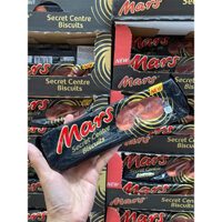 🍫🍪🇦🇺 BÁNH BÍCH QUY NƯỚNG PHỦ SOCOLA NHÂN ĐƯỜNG CARAMEL CHẢY CỦA ÚC MARS SECRET CENTRE BISCUITS THANH 6 BÁNH (132G)