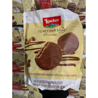 🍫🍪 BÁNH QUY GIÒN PHỦ SOCOLA NHÂN KEM HẠT DẺ CHẢY CỦA Ý LOACKER TORTINA MINI ORIGINAL CHOCOLATE WAFER HAZELNUT CREAM 450G