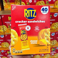 🍪🧀 BÁNH RITZ KẸP PHÔ MAI CỦA MỸ NABISCO CRACKER SANDWICHES CHEESE HỘP 40 GÓI (GÓI 6 BÁNH) x 38G (1.52KG) U.S.A 🛬🗽🇺🇸