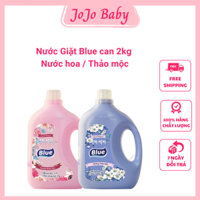 ( Bao Bì Mới ) Nước giặt Blue hương Thảo Mộc Can 2kg - dạng gel siêu đậm đặc hương thơm dịu nhẹ