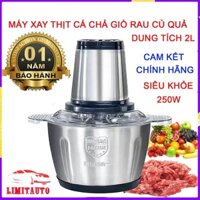 [ BẢO HÀNH 1 Năm ] Máy Xay Thịt - Cối xay thịt inox xay giò chả - Máy Xay Đa Năng Cối Inox 4 Lưỡi cao cấp, dày dặn
