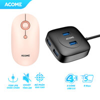 [ Bảo Hành 12 Tháng] Combo Chuột Không Dây ACOME AM300 Bộ Chuyển Đổi 4 in1 ACOME AH300 Tốc Độ Truyền Tải Cao Công nghệ IC Mới