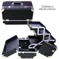 [ Bảo hành 12th ] Cốp trang điểm chuyên nghiệp 4 tầng màu đen sang trọng LS4T LINHSHOPvn