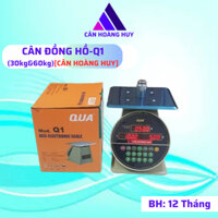 [ Bảo Hành 24 Tháng ] Cân đồng hồ QUA-Q1 (60kg/5 ) dùng cho bán hàng hóa màn hình led 2 mặt [ CÂN HOÀNG HUY ]