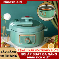 [ BẢO HÀNH CHÍNH HÃNG 12 THÁNG ] Nồi áp suất / Nồi lẩu đa năng Nineshield KB-618 - Công suất 1300W - Dung tích 4L - HÀNG CHÍNH HÃNG - Bảng điều khiển Tiếng Việt - Nồi áp suất đa năng - Nồi điện - Nồi Hầm đa năng