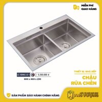 [ Bảo Hành Chính Hãng ] Chậu Rửa Chén Luxta LC8046 INOX304 Dày