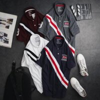 ( Bão Sale ) Áo Polo Giordano Sọc Xéo Grey  NEW ⁶