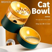 [ 𝐇𝐎𝐓 𝐃𝐄𝐀𝐋]Bát ăn cho mèo Bát đôi Tự động đựng nước cho mèo Chậu đựng thức ăn cho thú cưng Bình nước chống lật Đồ