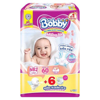[ Bé trên 1 tháng tuổi]  Miếng Lót sơ sinh Bobby Newborn 2- 60 miếng tặng tả quần M