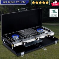 🆕 Bếp Gas Bbq Di Động 2 Bếp Hàn Quốc 1 Nướng