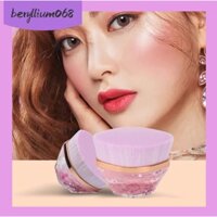 🧁 Beryllium068 2 cái Bộ Cọ Nền Di Động Kem Chất Lỏng Tinh Tế BB Cream Trang Điểm Mỹ Phẩm Công Cụ Màu Tím