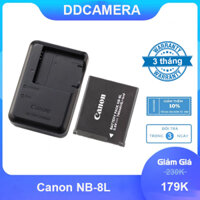 [ BH 3 tháng ] Pin sạc Canon NB 8L cho máy ảnh Canon PowerShot A2200, A3000 IS, A3100 IS, A3200, A3300