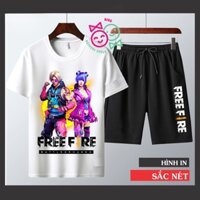 [ Bibo Store Fashion ] Bộ Quần Áo Thun Nam Free Fire Cổ Tròn Tay Ngắn Cực Hot - Mùa 8