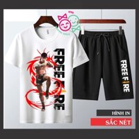 [ Bibo Store Fashion ] Bộ Quần Áo Thun Nam Free Fire Cổ Tròn Tay Ngắn Cực Hot - Kla FF