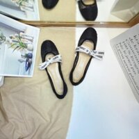 | Big Sales | Giày búp bê dior lưới chấm bi nơ ngang đế bệt fullbox Sales 11-11