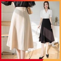 ( Big size) chân váy xòe dài đính cúc C107