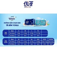 [ BỈM GIÁ RẺ TỐT NHẤT THỊ TRƯỜNG ] Bỉm dán/quần YOULI Xanh Size S54/M46-44/L42/XL40/XXL36